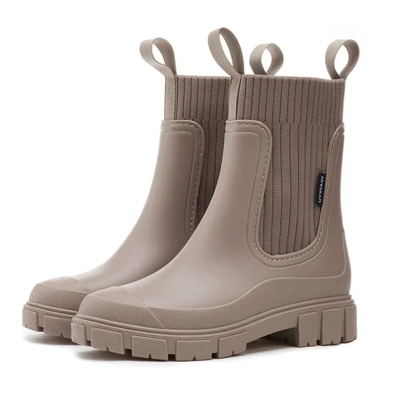 Bottines Chelsea à Semelle Crantée Femme