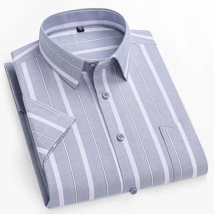 Chemise Rayée Manches Courtes Homme
