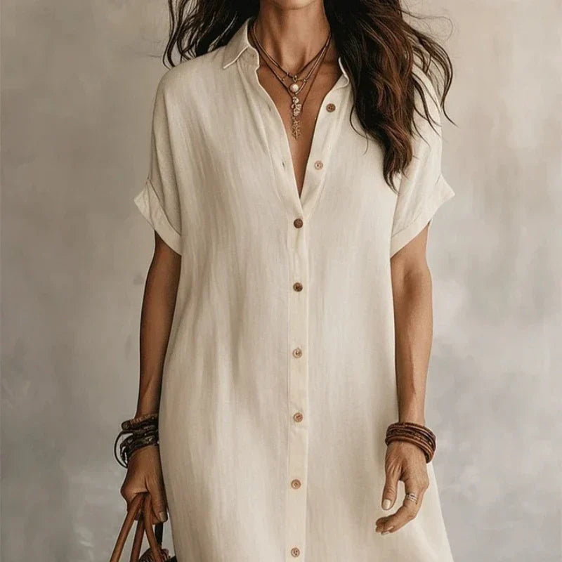 Robe Chemise Coupe Fluide Femme