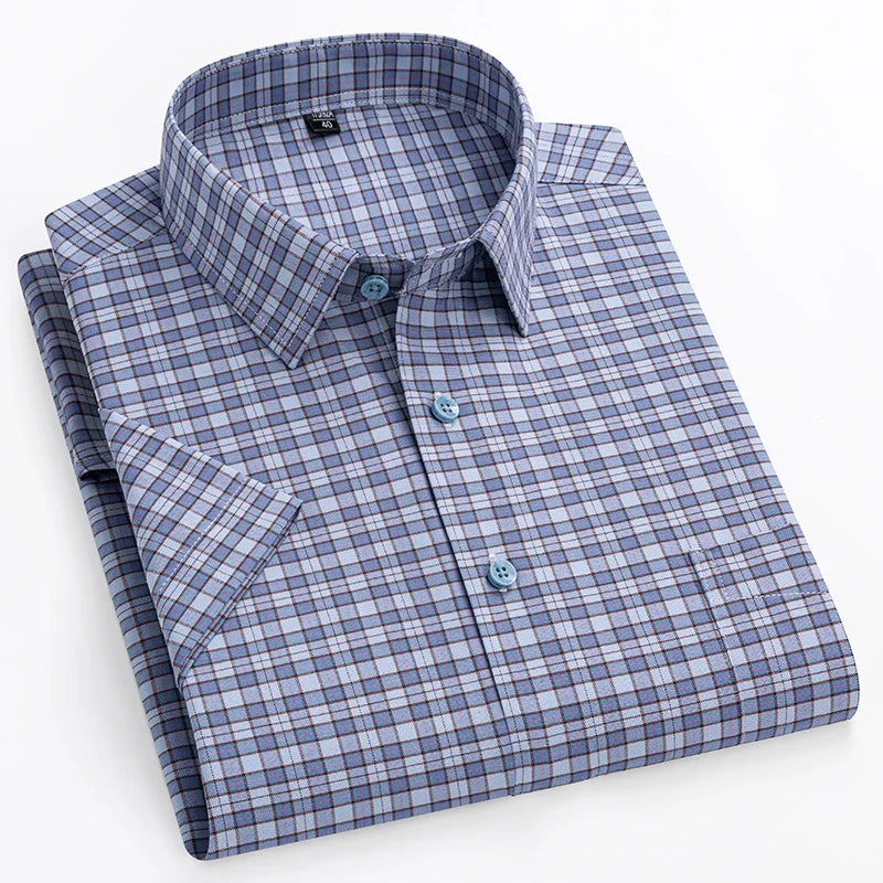 Chemise Rayée Manches Courtes Homme