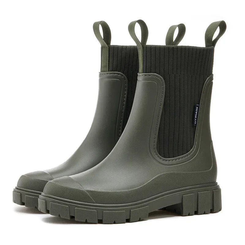 Bottines Chelsea à Semelle Crantée Femme