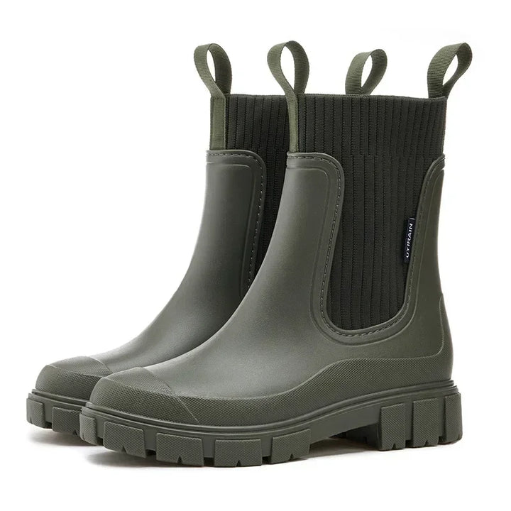 Bottines Chelsea à Semelle Crantée Femme