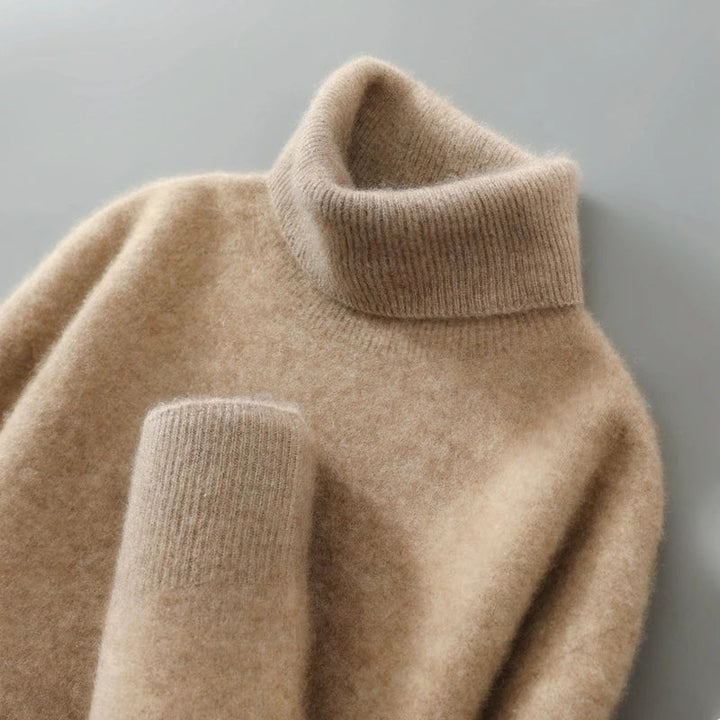 Pull Col Roulé en Maille Femme