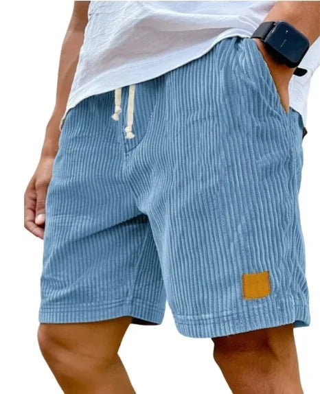 Short Côtelé Décontracté à Cordon Homme
