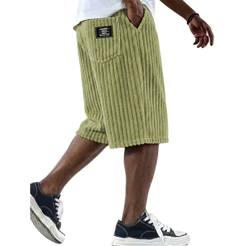 Short Décontracté à Texture Côtelée Homme