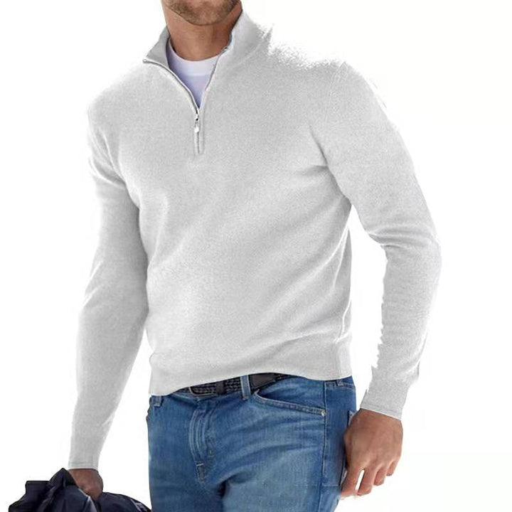 Pull à Col Montant Demi-Zip Homme
