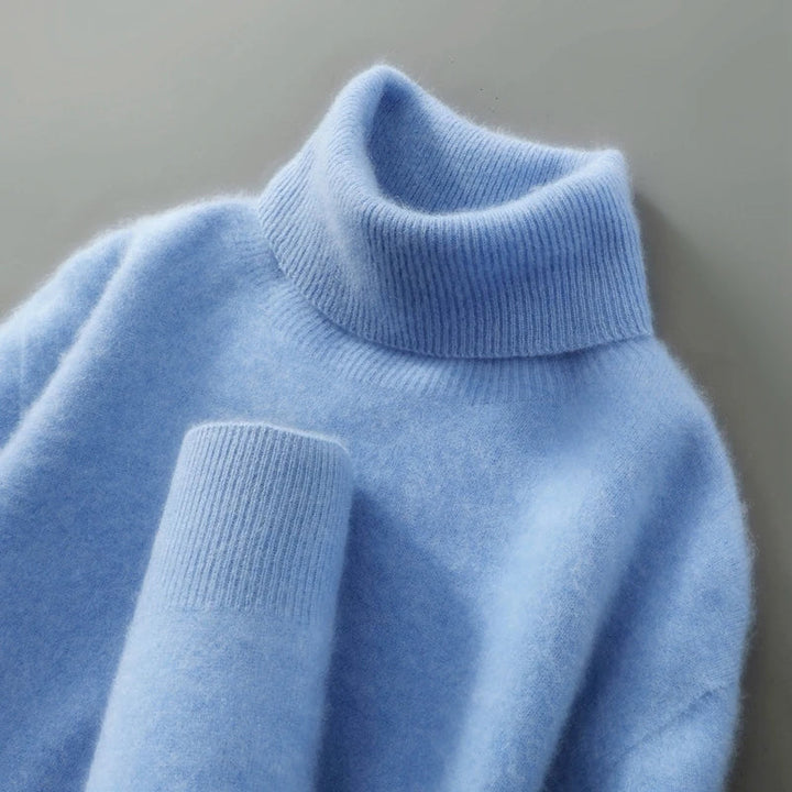 Pull Col Roulé en Maille Femme