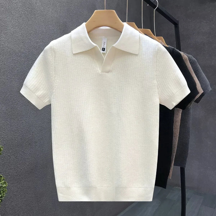 Polo en Maille Texturée Homme