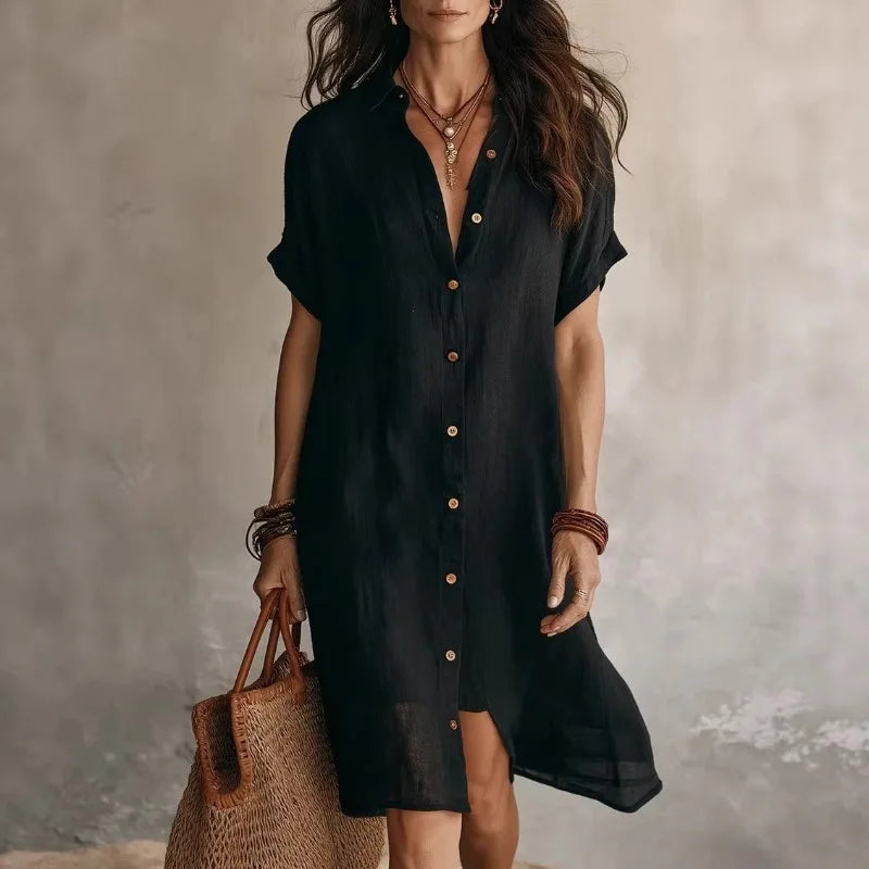 Robe Chemise Coupe Fluide Femme