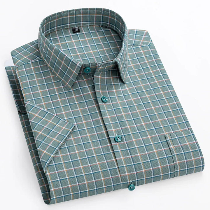 Chemise Rayée Manches Courtes Homme