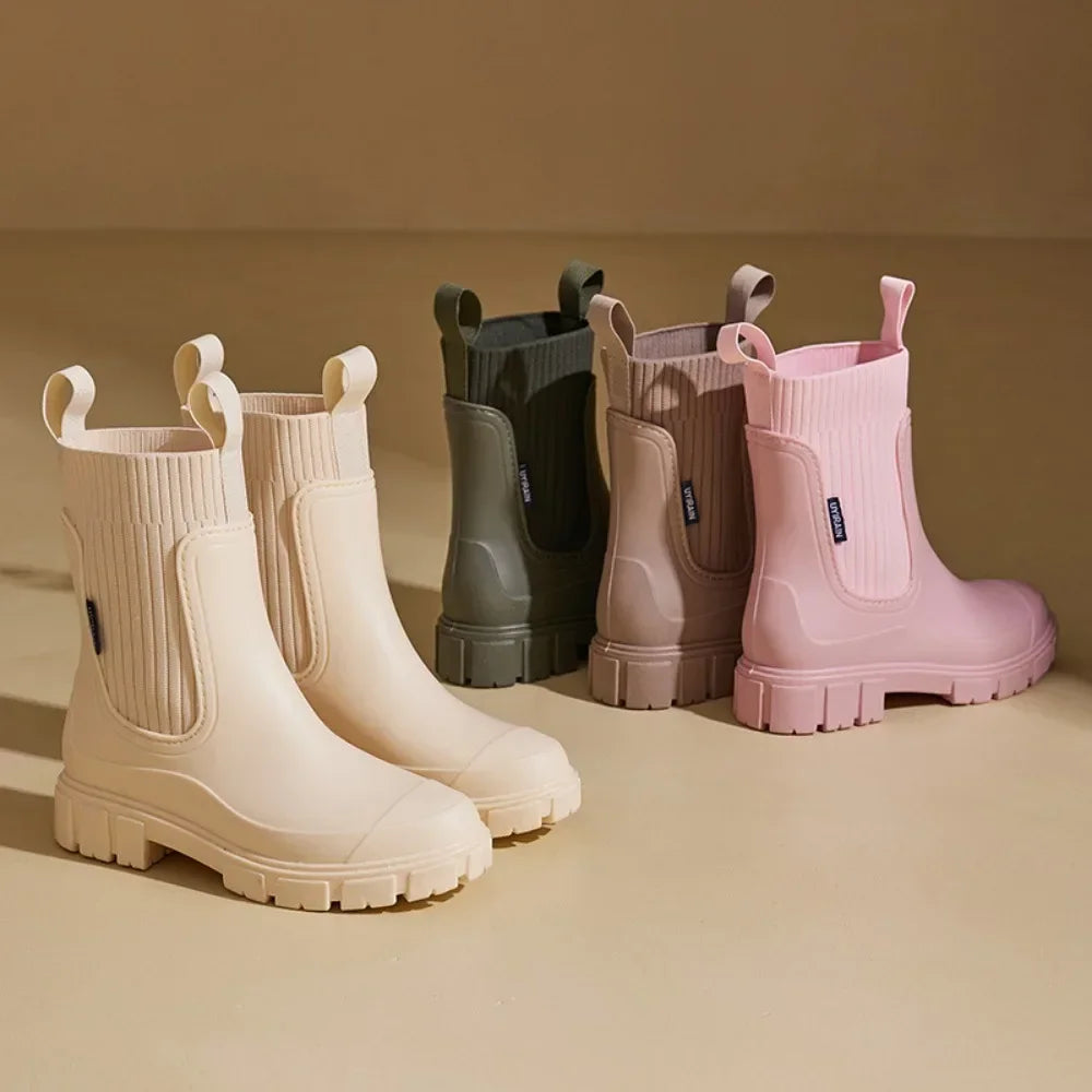 Bottines Chelsea à Semelle Crantée Femme