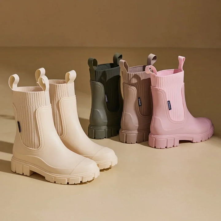 Bottines Chelsea à Semelle Crantée Femme