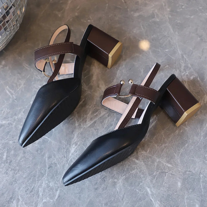 Escarpins Talon Bloc Élégant Femme