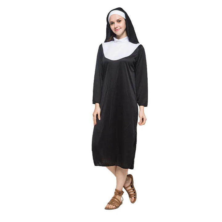 Déguisement De Nonne Halloween Avec Coiffe Femme