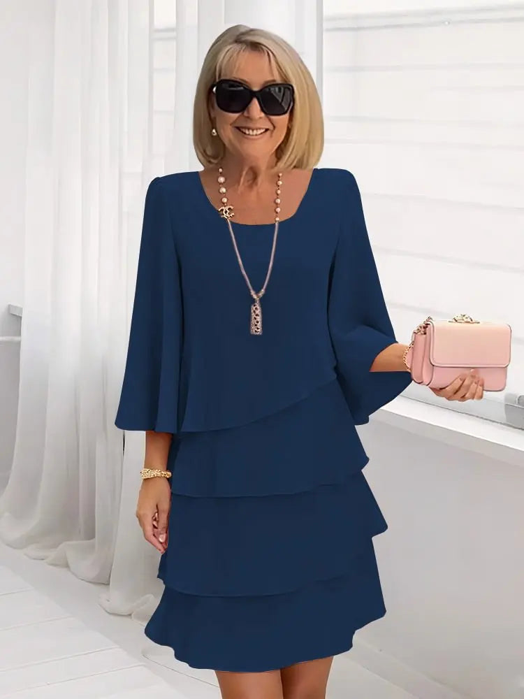 Robe Volantée à Étages Femme