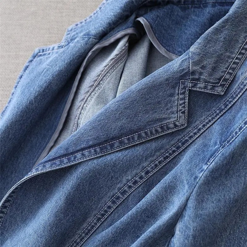 Blazer Cintré À Revers Crantés Femme