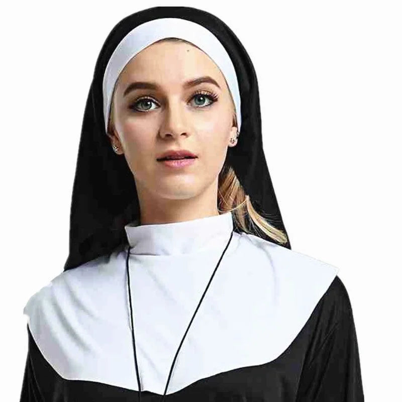 Déguisement De Nonne Halloween Avec Coiffe Femme