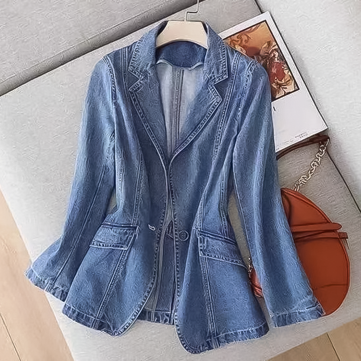 Blazer Cintré À Revers Crantés Femme