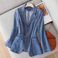 Blazer Cintré À Revers Crantés Femme
