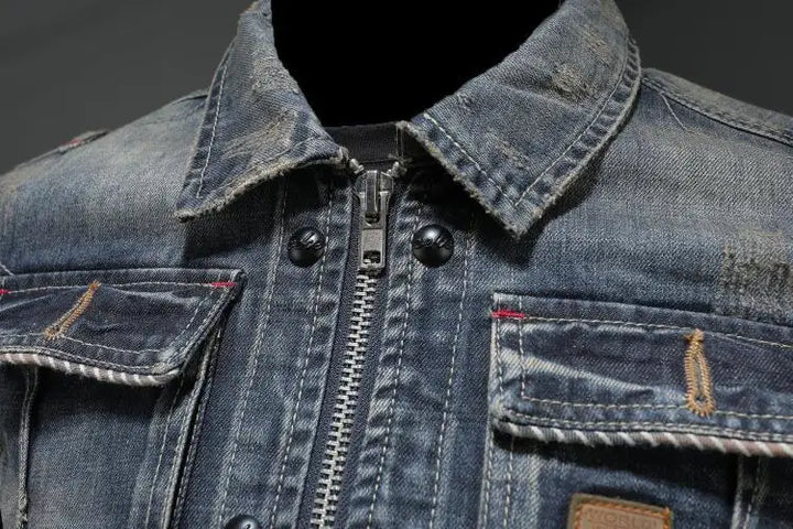 Veste Denim Délavée Homme