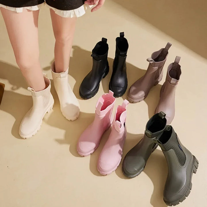 Bottines Chelsea à Semelle Crantée Femme