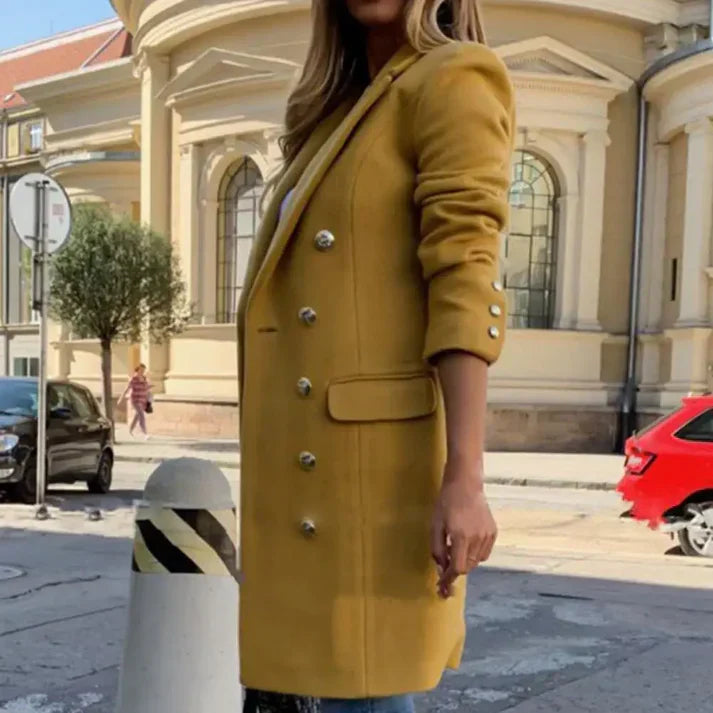 Manteau Long Boutonné Femme