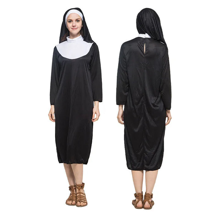 Déguisement De Nonne Halloween Avec Coiffe Femme