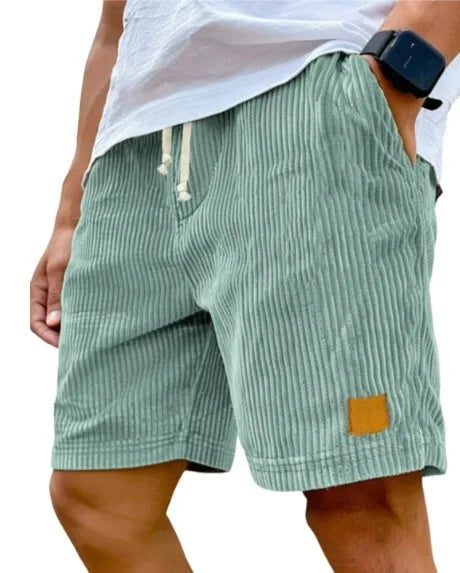 Short Côtelé Décontracté à Cordon Homme