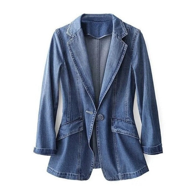 Blazer Cintré À Revers Crantés Femme