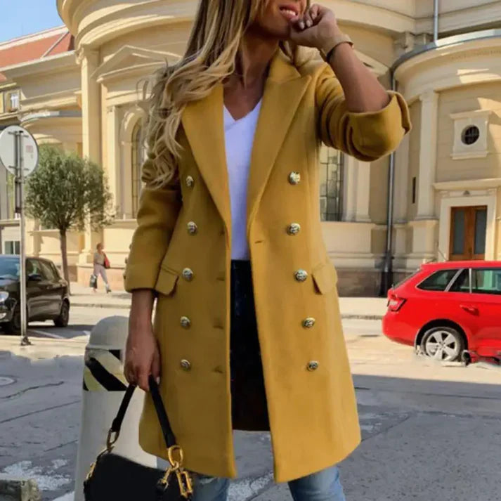 Manteau Long Boutonné Femme