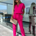 Women's Belted Pants Set