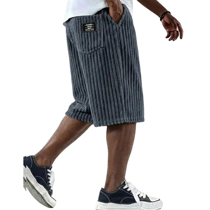 Short Décontracté à Texture Côtelée Homme