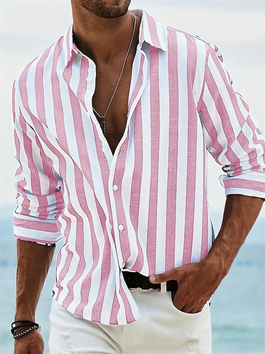 Chemise Rayée Élégante Homme
