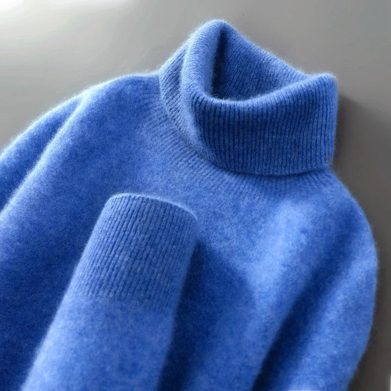 Pull Col Roulé en Maille Femme