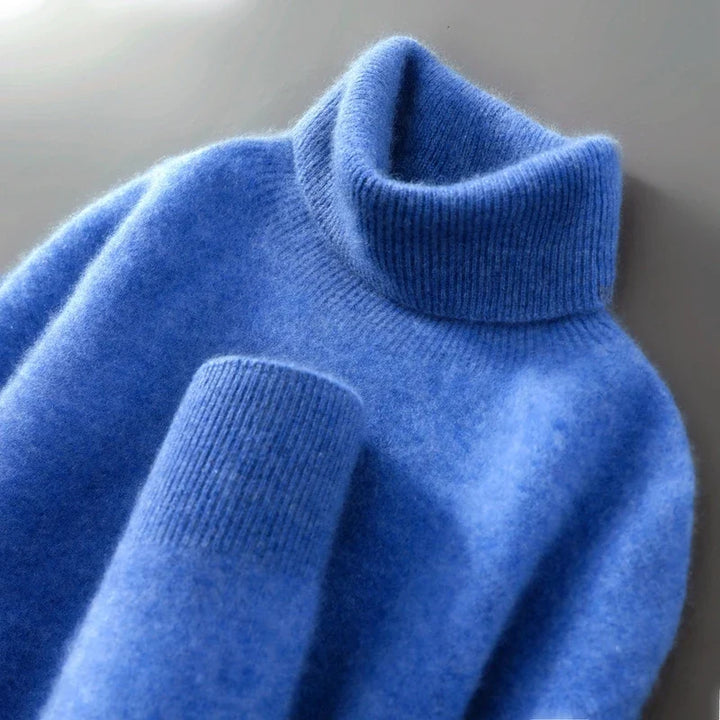 Pull Col Roulé en Maille Femme