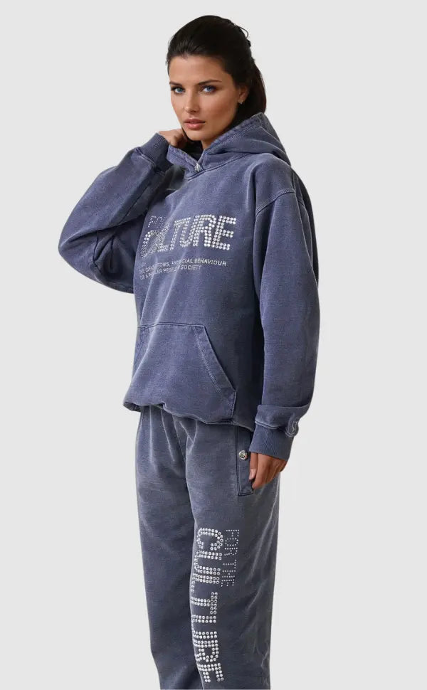 Sweat Graphique à Capuche Femme