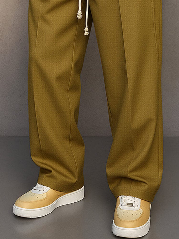 Pantalon Coupe Large à Taille Cordon Homme