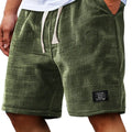 Men's Textured Drawstring Bermuda Shorts