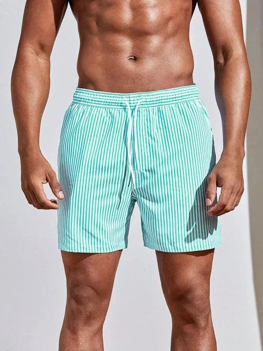 Short de Bain Rayé Homme