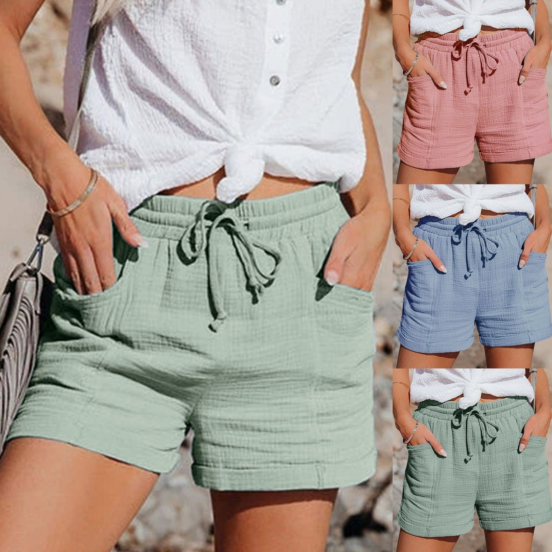 Short Décontracté à Taille Élastique Femme