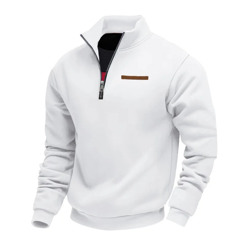 Pull Demi-zip Col Montant Homme