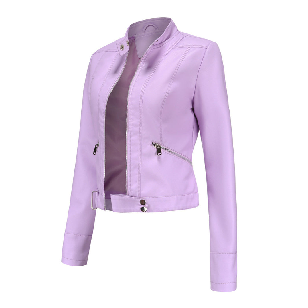 Veste Courte Zippée à Col Montant Femme