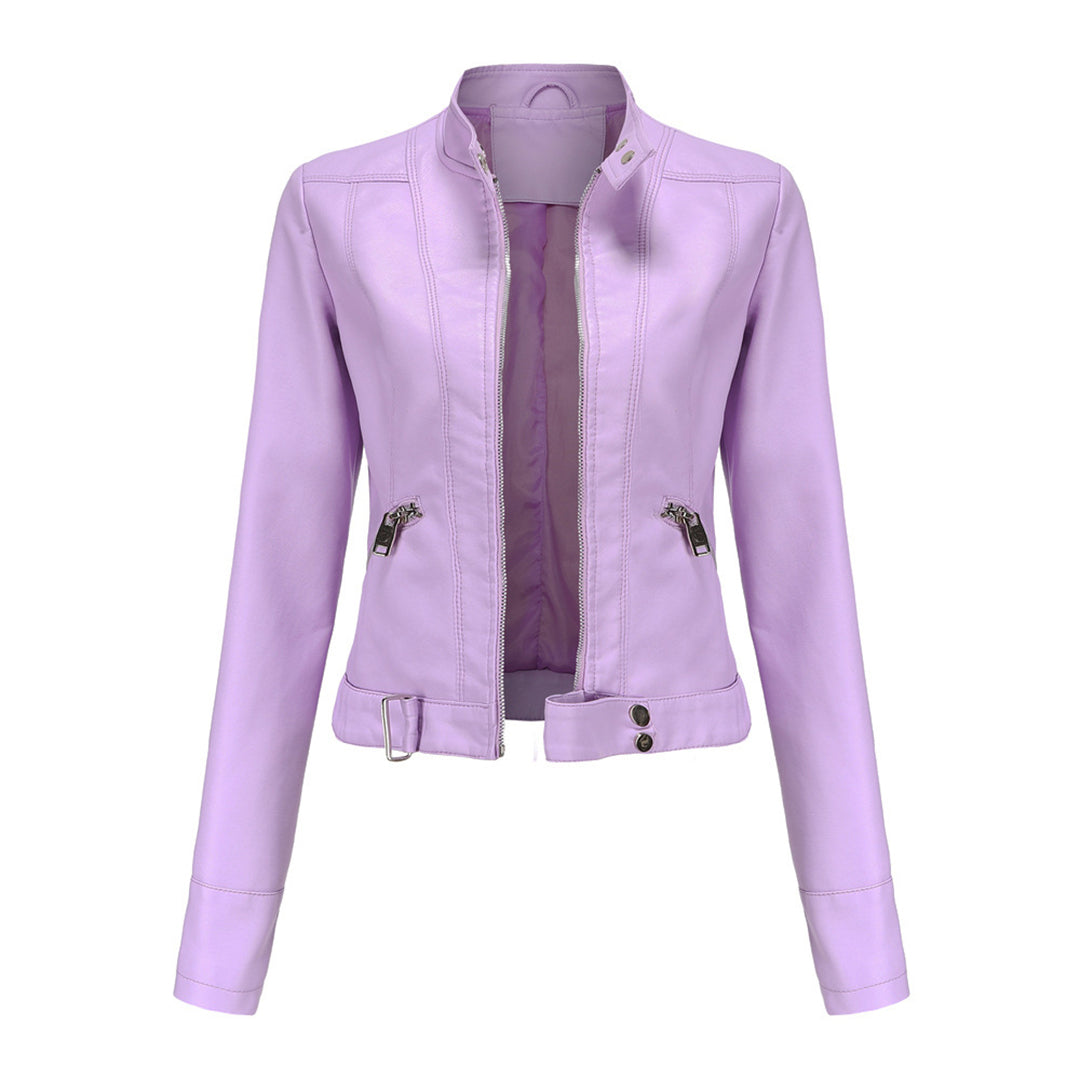Veste Courte Zippée à Col Montant Femme