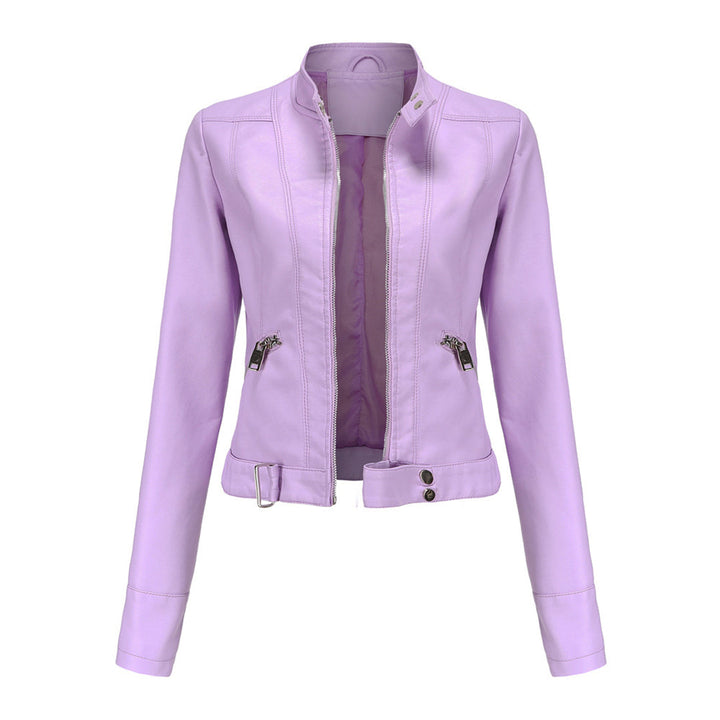 Veste Courte Zippée à Col Montant Femme