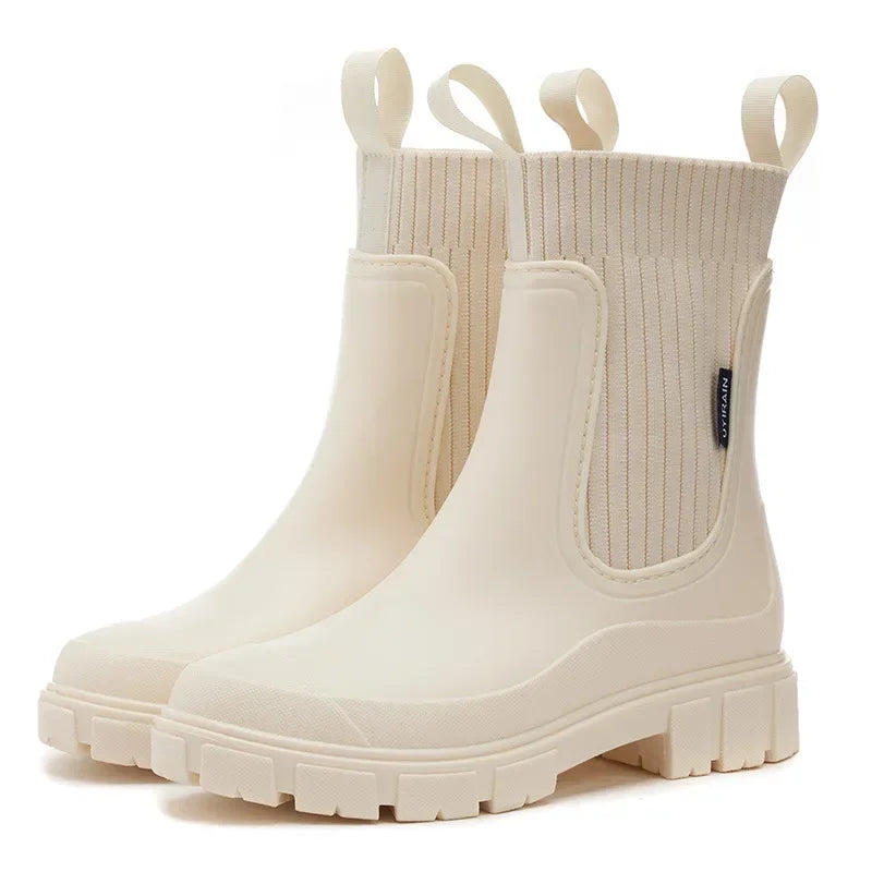 Bottines Chelsea à Semelle Crantée Femme