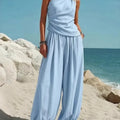 Women's elegant two-piece top and pants set