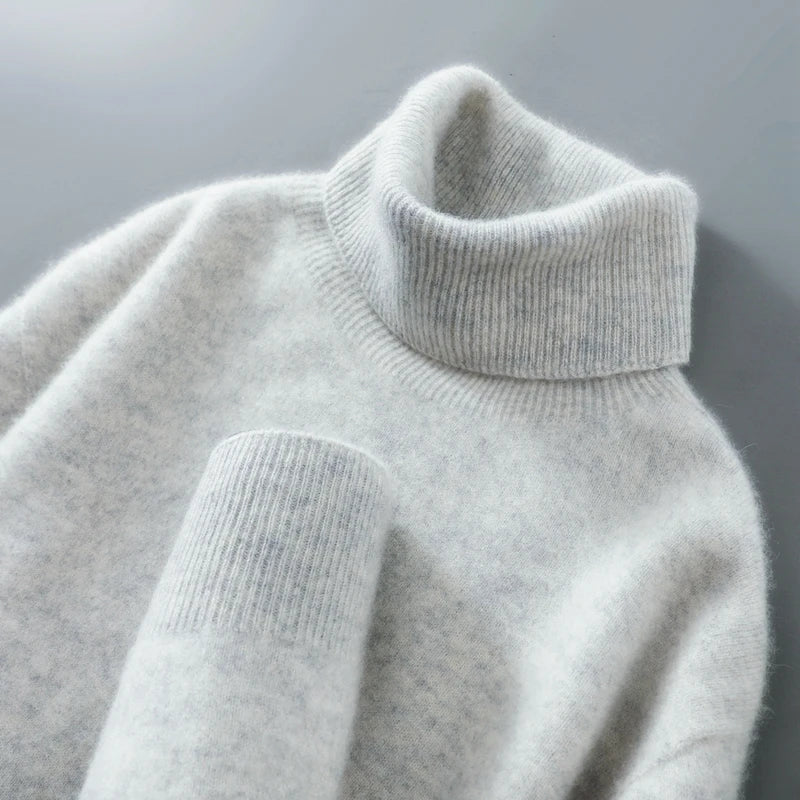 Pull Col Roulé en Maille Femme