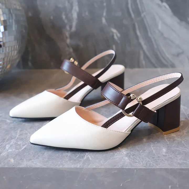 Escarpins Talon Bloc Élégant Femme