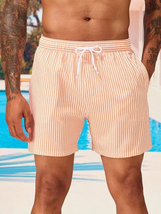Short de Bain Rayé Homme