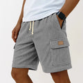 Men's casual elastic-waist shorts